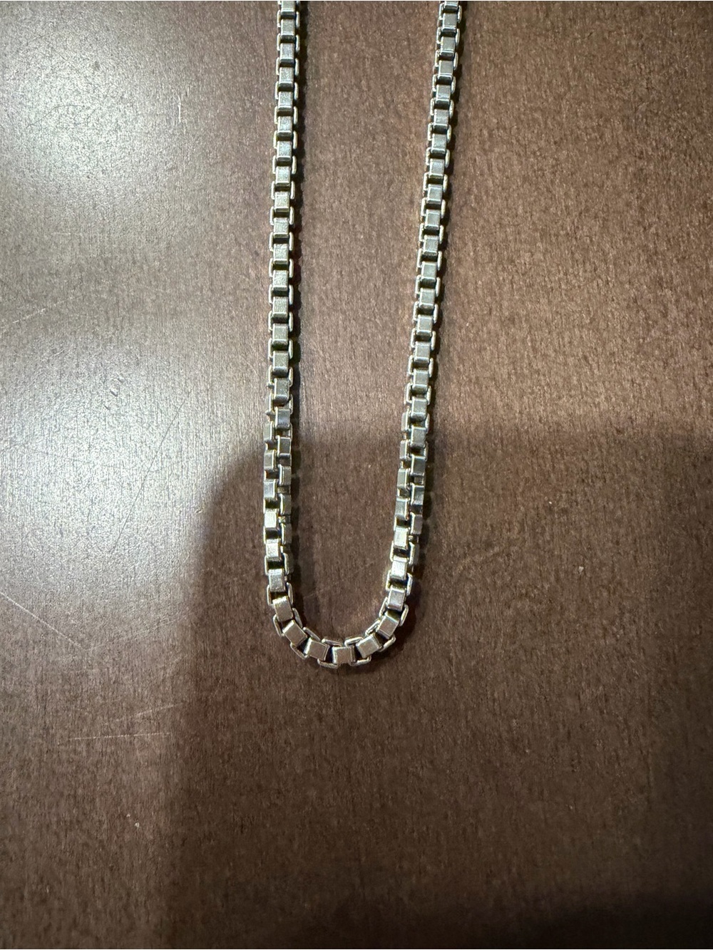 Tiffany &Co. - Sterling Silver Box Chain Necklace - Silver - Picture 2 of 7